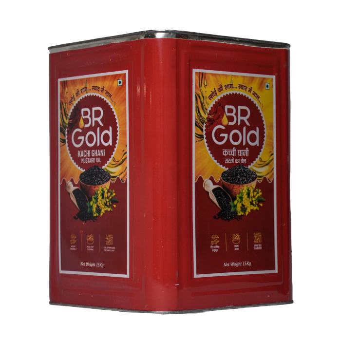 Bar Gold Kachi Ghani Oil Tin 15 KG